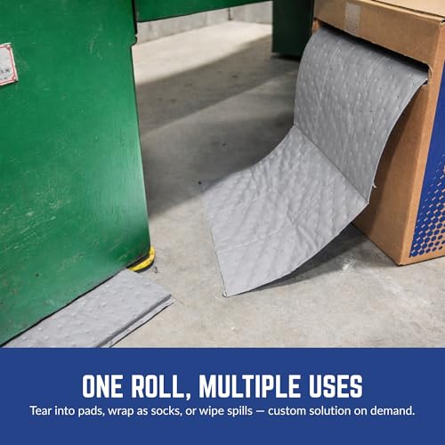 Spilfyter Universal Medium Duty Absorbent Roll, 15" x 75', 1 Roll