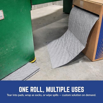 Spilfyter Universal Medium Duty Absorbent Roll, 15" x 75', 1 Roll