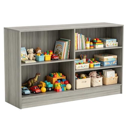 70”W * 20”D * 38”H - Cash Wrap Wood Counter - Gray Register Counter with 3 Heights Adjustable Shelf - color: Gary, size: 6 FT