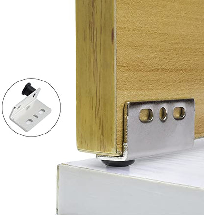 2 Sets Pivot Hinges Silver Heavy Duty Concealed Shaft Door Hinges - color: Silver