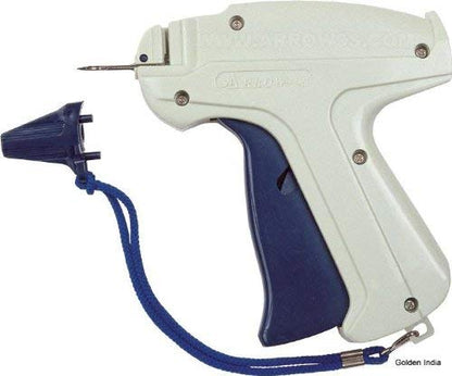 Arrow Standard 9S Tag Gun +1 Extra Needle + 1000 (Size 15mm) (3/4") White Barbs (Fasteners)+300 Loop Pins, Price Label Clothing Tagging Attacher with High Quality Steel Needle Combo