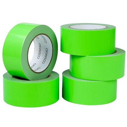 COSIMIXO 5-Pack Green Heavy Duty Duct Tape, 2 inches x 30 Yards, Strong, Flexible, No Residue, All-Weather and Tear by Hand - Bulk Value for Repairs, Industrial, Professional Use - color: Green, size: 5-Pack 2" x 30yds