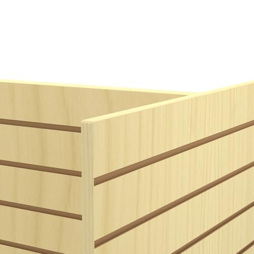 49.5”W x 24”D x 54”H - Retail Slatwall Gondola Display with 3” Slat wall Units，Maple Versatile H-Unit Slatwall Display Stand - color: Maple