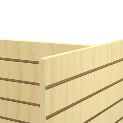 49.5”W x 24”D x 54”H - Retail Slatwall Gondola Display with 3” Slat wall Units，Maple Versatile H-Unit Slatwall Display Stand - color: Maple