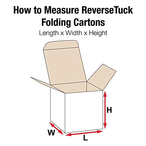 Aviditi White Folding Gift Boxes, 3" x 3" x 3", Pack of 250, Easy to Assemble Reverse Tuck Carton, for Small Gifts or Parts - color: White