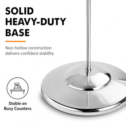 Receipt Holder, Receipt Spike for Restaurants, Stainless Steel Check Spindle Bill Fork with Solid Heavy-Duty Non-Slip Base, Receipt Memo Note Holder for Cafes, Food Trucks, Offices, 1 Pack - style: 1 PACK