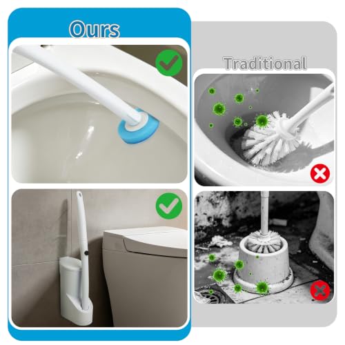 IwIeIaIrI Disposable Toilet Brush and Holder Set with 48 Refills, Cylinder - color: Cylinder Tube