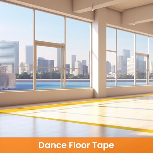 TAPEBEAR Floor Tape Yellow Vinyl Tape 2" x 36 yds Safety Warning Stripe - color: Yellow, size: 3Rolls/2" x 36Yards