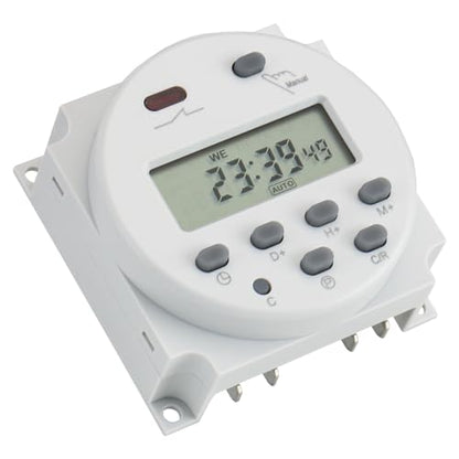 Baomain Time Switch Relay,Digital LCD Programmable Timer,24V DC/AC Input,200-250V 16A Output,28 Programs Daily/Weekly Schedule,CN101A for Lighting and Equipment Control (Pack of 3) - size: Timer (Pack of 3)