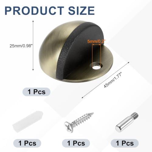 uxcell Low Dome Floor Door Stop, 45mm Dia. Stainless Steel Door Stopper - color: Bronze