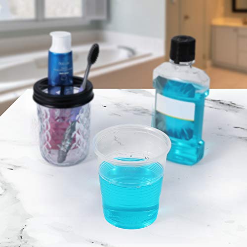300 Pack 3 OZ Clear Plastic Cups,Disposable Bathroom Mouthwash Cups, Small Plastic Espresso Tumblers Ideal for Drinking Tasting, Food Samples - size: 3oz
