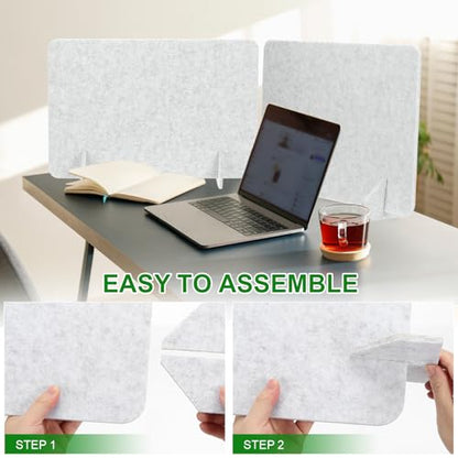 PATIKIL Desk Dividers 24" x 24",with 2Pcs Support Feet, Light Gray Style A - color: Light Gray Style a, size: 24" x 24"