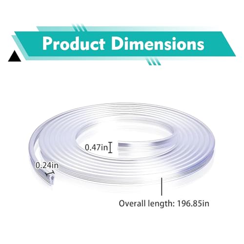 Car Door Edge Guards Clear, 16.4FT Door Edge Guards, Car Door Protector with U-Shaped, Scratch Resistant Edge Protective Trim, Auto Accessories, Universal for Most Vehicle