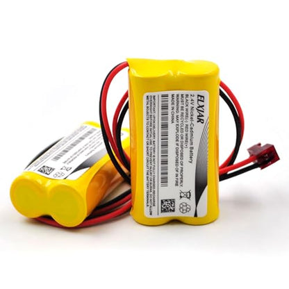 (2-Pack) 2.4V 800mAh Ni-Cd Battery for Lithonia ELB2P401N, ELB0310