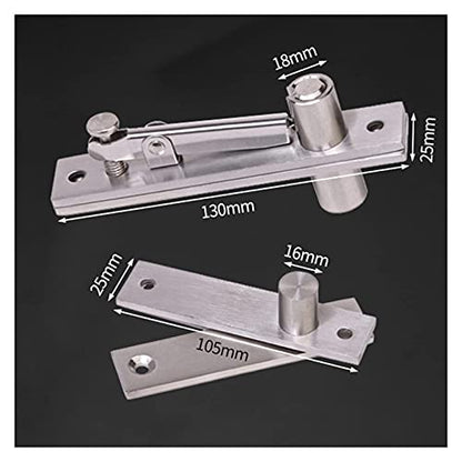 Hinge, Stainless Steel Pivot Door Hinge Heavy Duty Pivot Hinge for Wood Doors 360 Degree Shaft Stainless Steel
