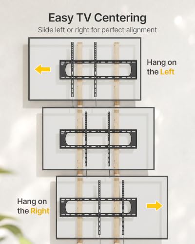 monTEK Heavy Duty Fixed TV Wall Mount for 50-100 Inch TVs up to 220 lb - size: 50-100" Fixed
