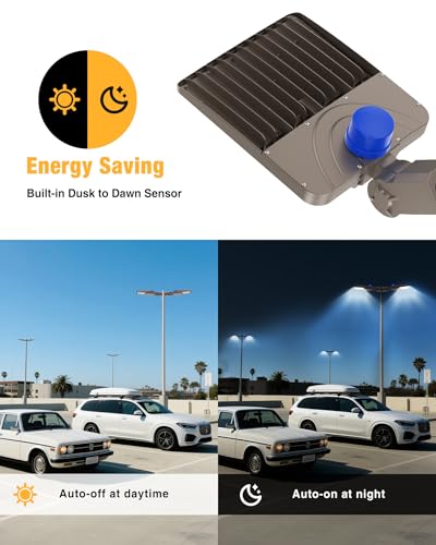 LED Parking Lot Light 200W 28000LM 5000K, Commercial Outdoor Area Lighting - size: 200w