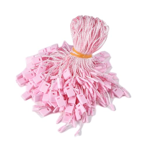 MGTECH 7 Inch 1000pcs Hang Tag Strings, Retail Price Hang Tag String Fasteners, Pink - color: Pink