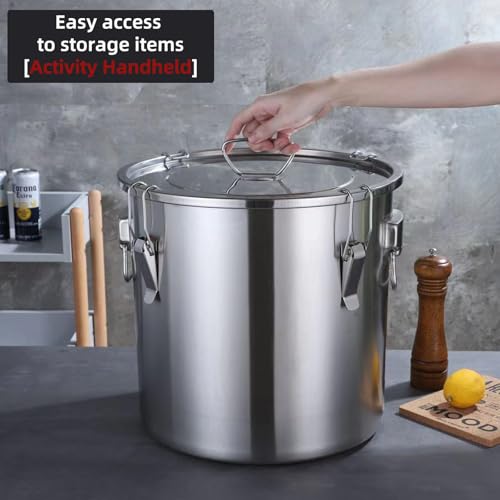 Stainless Steel Airtight Food Storage container with Lid for Pantry Kitchen - size: 12.68gal