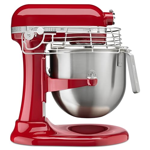KitchenAid Commercial Series 8 Quart Bowl-Lift Stand Mixer with Stainless Steel Bowl Guard - KSMC895 - color: Empire Red, style: With Bowl Guard