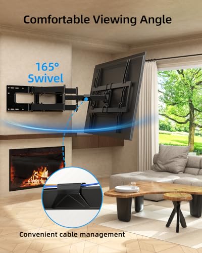 HOME VISION Heavy Duty Full Motion TV Wall Mount for 65-120" TVs, Max 220lb - size: 6901/ 65-120"