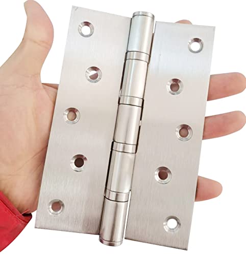 Heavy Duty Door Hinges Stainless Steel Ball Bearing Hinges 6 Inch Door Hinge for Interior & Exterior Doors Square Corners,Heavy Duty Wood Door with Mounting Hardware 2 Pack (White, 6 Inch) - color: White, size: 6 Inch