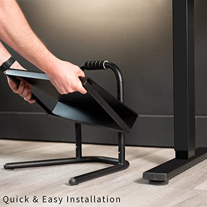 VIVO Black Ergonomic Height Adjustable Foot Rest Platform, STAND-FT01 - color: Black