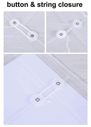 LaOficina 5 Pack Poly Envelopes with String Button Closure, Letter Size