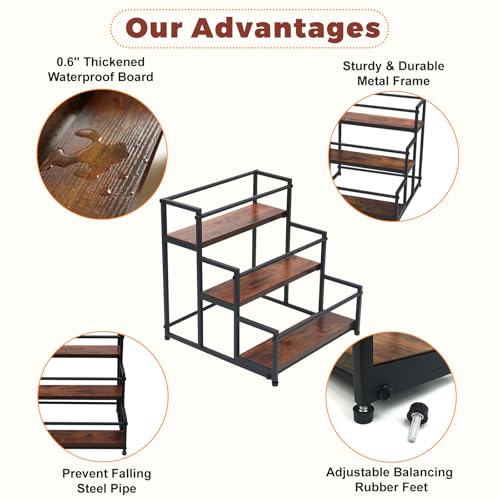 Coffee Syrup Rack Organizer, 3-Tier - color: 3-Tier