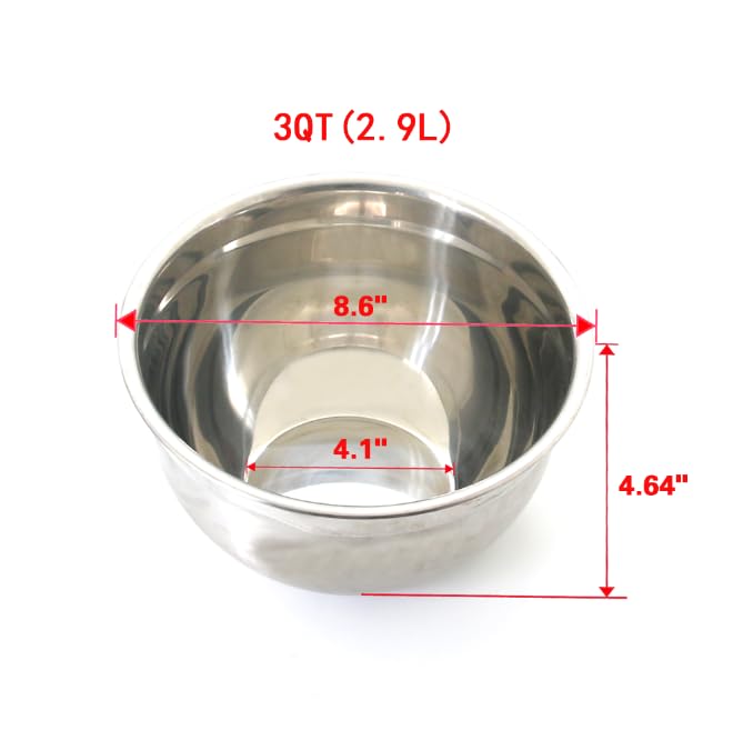 Stainless Steel Mixing Bowl Durable and Rustproof Easy Grip and Stability Design Bowl Versatile for Cooking Baking Prepping and Food Storage (20CM) - size: 20CM