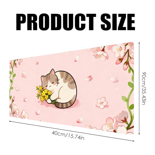 Nuxovilar Large Gaming Mouse Pad Desk Mat, 15.7x35.4 Inches Polyester - color: LU11940