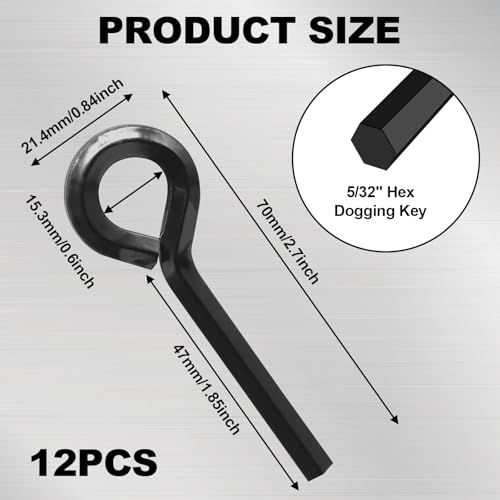 5/32" Standard Hex Dogging Key, Black, 12PCS - color: 5/32", size: 12 PCS
