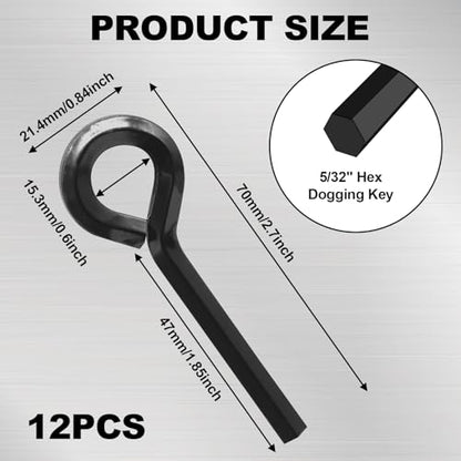 5/32" Standard Hex Dogging Key, Black, 12PCS - color: 5/32", size: 12 PCS