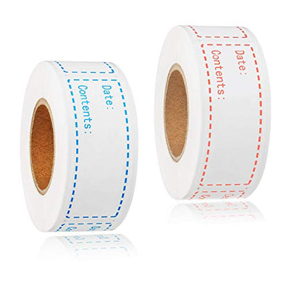 300pcs Removable Freezer Labels, Yoget 1 x 3 Inch Food Labels, Refrigerator Freezer Tape Label Easy Clean Leaves No Residue, 2 Color Label Stickers Roll - style: 1''x3''