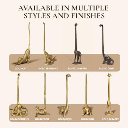 WallCharmers Gold Octopus Paper Towel Holder & Metal Toilet Paper Stand - color: Gold Octopus