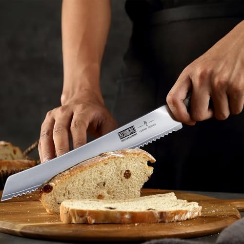HOSHANHO Bread Knife 10 inch, Ultra Sharp Japanese Serrated Bread Knife - size: 10"