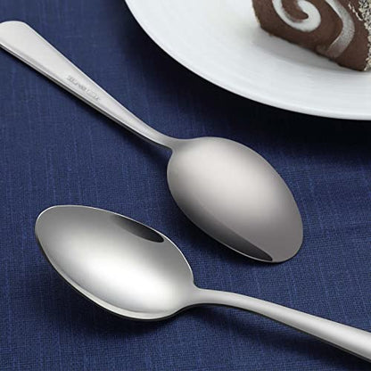 36-Piece Dinner Spoons Set, Funnydin 6.7" Stainless Steel Spoons Silverware, Durable Dessert Spoons, Table Spoon Use for Home, Kitchen and Restaurant - Mirror Polished, Dishwasher Safe - size: 36p Dinner Spoons