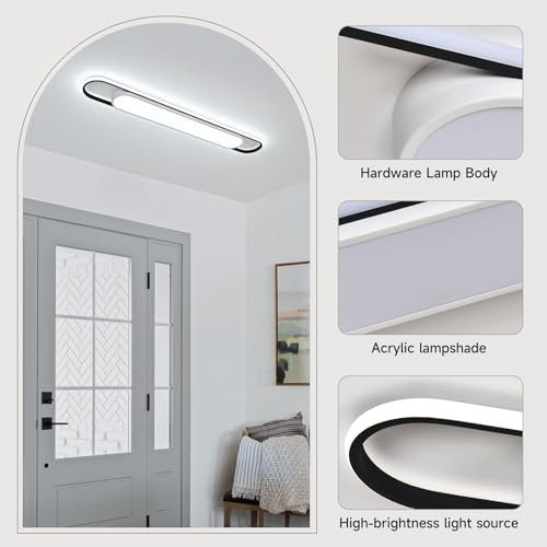 4Ft Cool White Modern LED Ceiling Lighting,65W Metal Linear Ceiling Lamp,6500K High Brightness Simple Long Light for Kitchen Dining Living Room Laundry, Garage Cloakroom Lighting (48Inch) - color: Cool White (6500K/NOT Dimmable ), size: 4 FT (48 Inch / 12