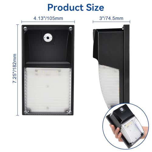 LTBLIGHT 2-Pack 18W LED Wall Pack Light with Photocell Sensor 1980LM 5000K - size: 2 Pack