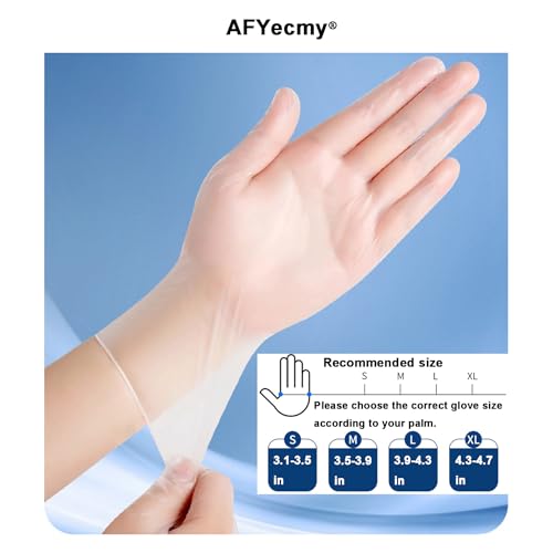 Clear Vinyl Gloves, Powder-Free & Latex-Free, Disposable Cleaning Gloves, 5 Mil, 1000 Count, Large - size: Large, style: 5mil Box of 1000