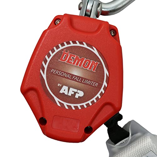 AFP Demon 6 FT Single Leg Self-Retracting Lifeline Web Lanyard Retractable, 1.97-inch Gate Opening Steel Locking Rebar Hook, Yoyo, Shock Absorber | Tower Fall Protection OSHA & ANSI Rated SRL - color: Single 1.97-inch Gate Steel Rebar