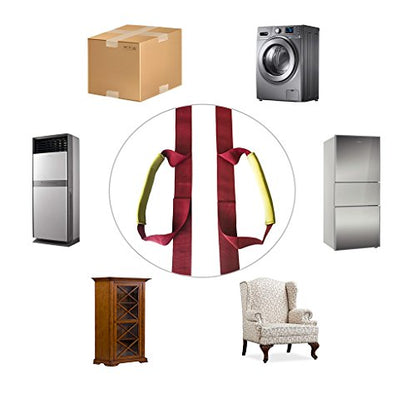 Furniture & Appliances Lifting and Moving Straps for One Person - Heavy Duty Lashing Straps Up to 600lbs - Ergonomic Adjustable Length Grip - Good Helper to Mover Russet