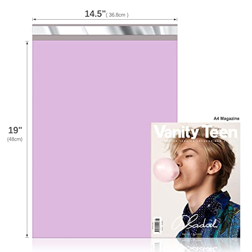 Fuxury Poly Mailers 14.5x19 Inch 100 Pack,Large Shipping Bags,Purple - color: Light Purple, size: 14.5x19" 100pcs