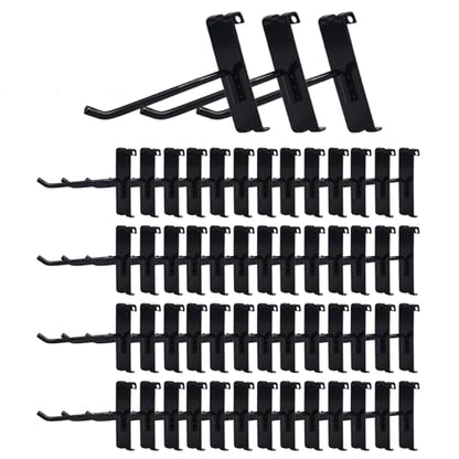 Gridwall Hooks 4 Inch,50PC Display Hooks for Grid Wall, Heavy Duty Gridwall Hook for Grid Wall Panel, Gridwall Peg Hook,Black - size: 4''