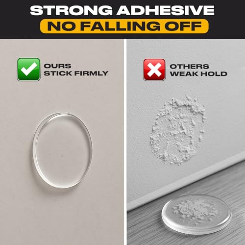 ProStoppr® Door Stoppers - X Large 5" (3 Pack) - Strong Adhesive Backing - color: Clear, size: X-Large 5"