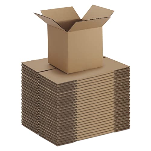 CRUGLA 6x6x6 Shipping Boxes Set of 25, Cardboard Corrugated Mailing Box for Packaging - size: 6x6x6 Inch 25 Pack