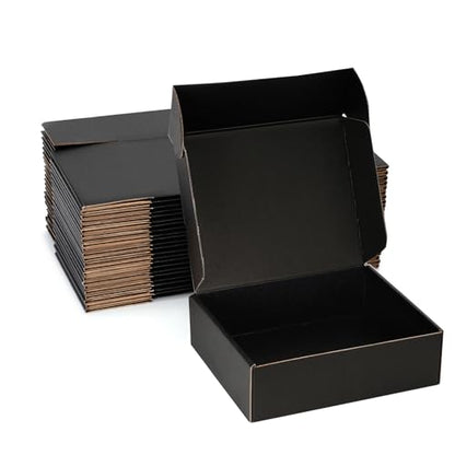 8x5x2 Black Shipping Boxes for Small Business, Packing, 25 Pack - color: Black, size: 8x5x2 Inch