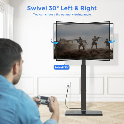 Floor TV Stand with Power Outlet for 32-75 Inch TVs, 110 lbs Capacity - style: TCP01-M-A01