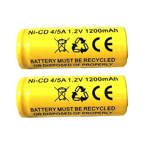 (2 Pack) 1.2v 1200mAh Ni-CD Battery ELB-1201N ELB1201N KR1200AUL KR-1200AUL ELB1210N ELB-1210N Exit Sign Light - color: NL-BH12120