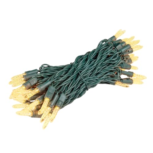 Novelty Lights 25FT 50 LED M5 Yellow Indoor Christmas Tree String Lights - color: Yellow